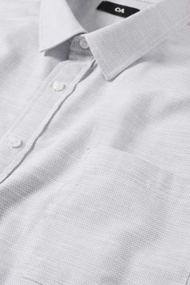 Uomo - Camicia - regular fit - collo all'italiana - grigio chiaro