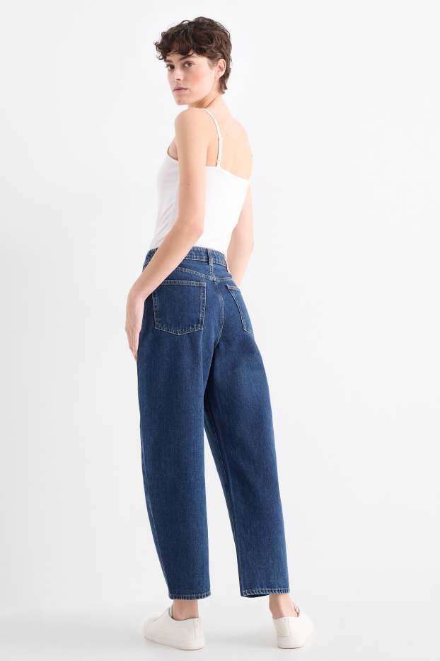 Dámské - Barrel jeans - mid waist - džíny - modré