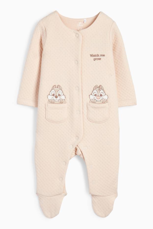 Neonate - Cip e Ciop - pigiama per neonati - tramato - beige chiaro