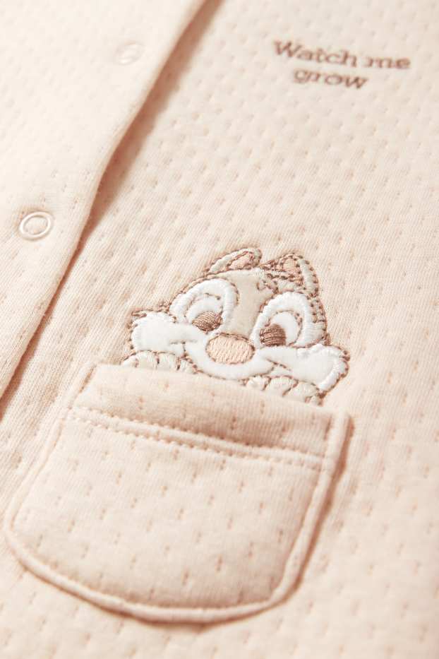 Neonate - Cip e Ciop - pigiama per neonati - tramato - beige chiaro
