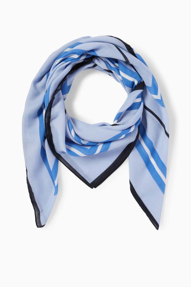 Damen - Tuch - gestreift - blau