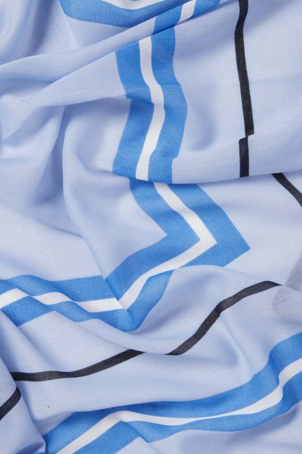 Damen - Tuch - gestreift - blau