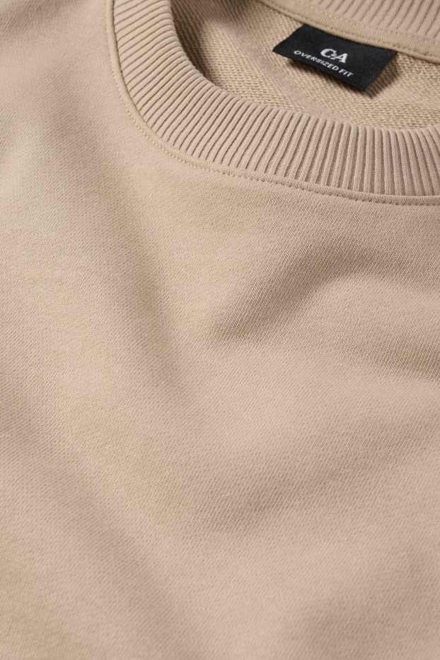 Hommes - T-shirt - oversize - beige