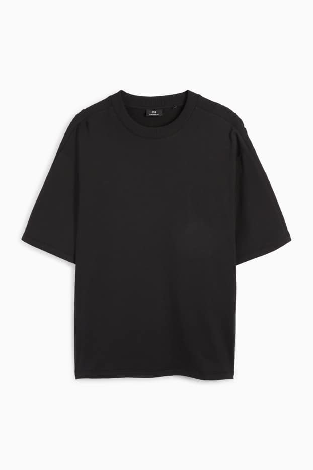 Hommes - T-shirt - oversize - noir