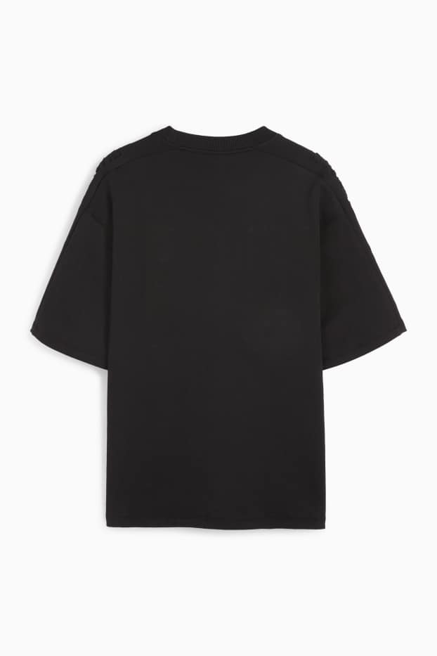 Hommes - T-shirt - oversize - noir
