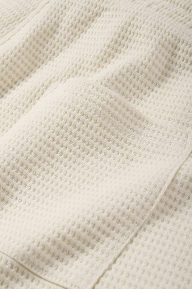 Uomo - Shorts - tessuto tramato - crema