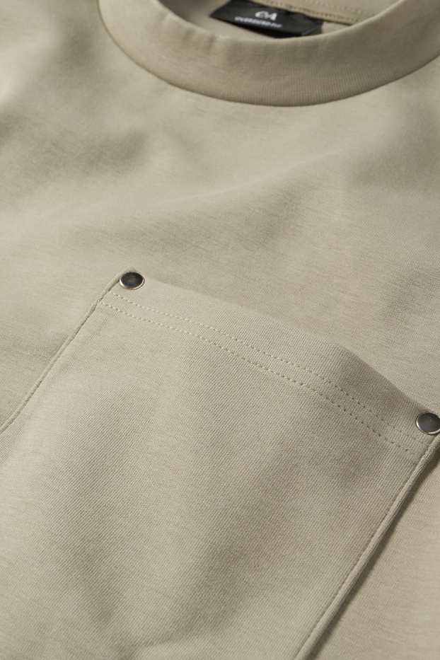 Uomo - T-shirt - oversize - tortora