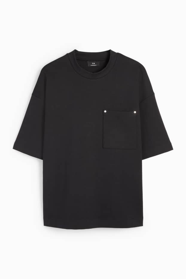 Hommes - T-shirt - oversize - noir
