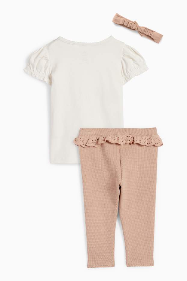 Baby Girls - Bambi - baby outfit - 3 piece - cremewhite