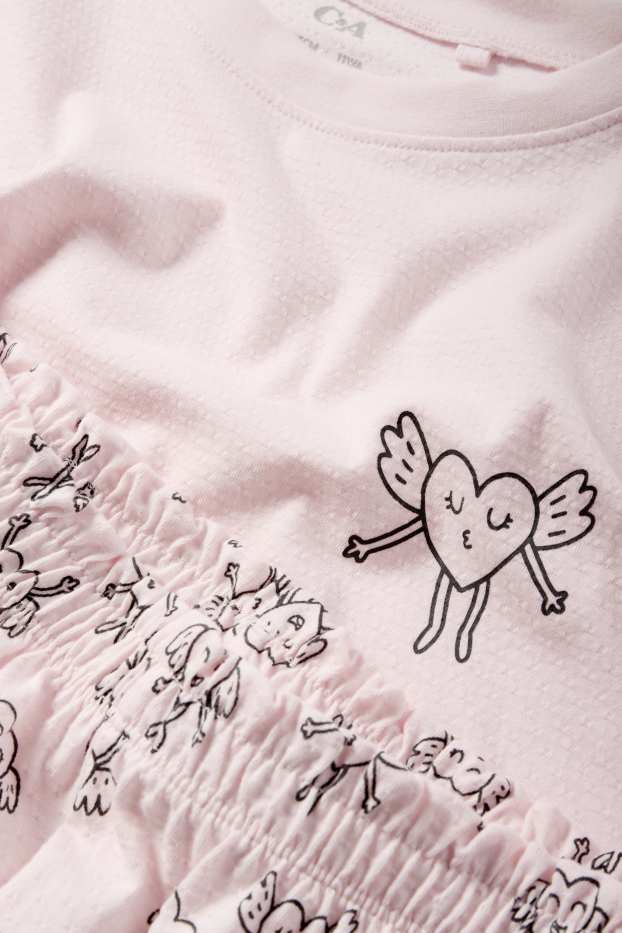 Nena - Cor - pijama d’estiu - 2 peces - estructurat - rosa