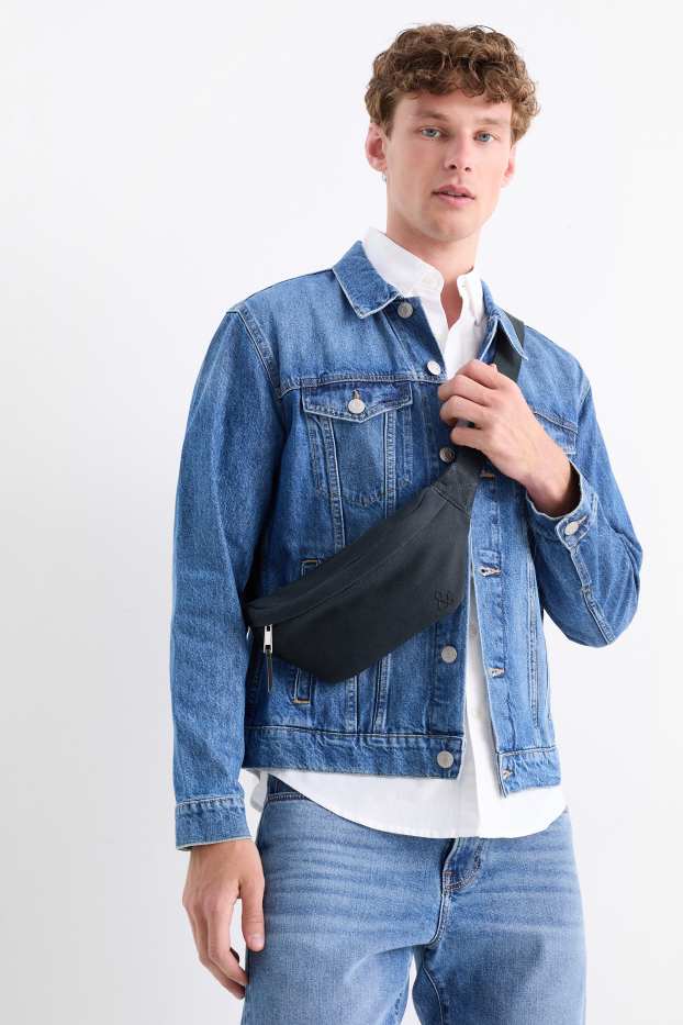 Hommes - Sac banane - noir