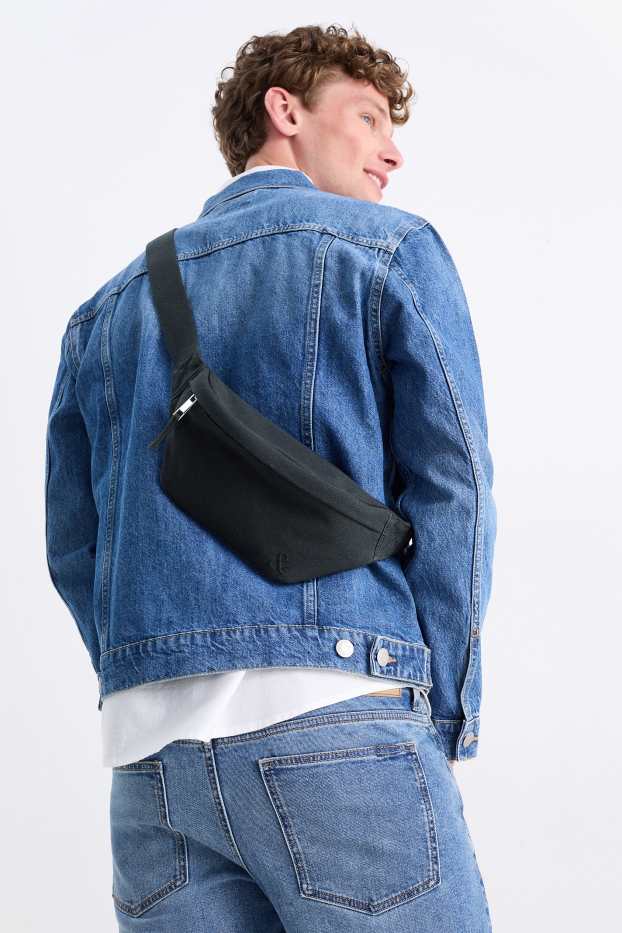 Hommes - Sac banane - noir