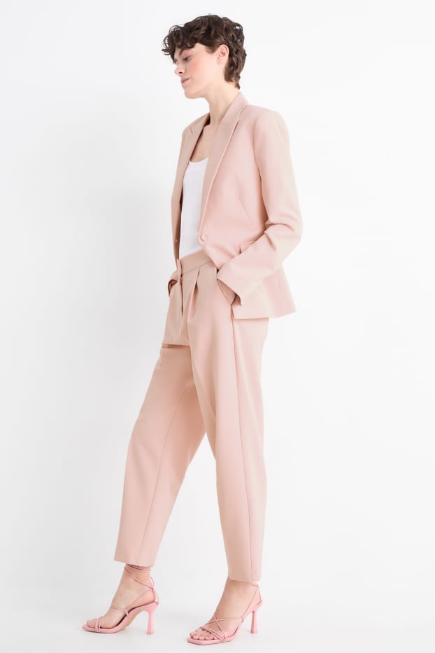 Femmes - Pantalon de bureau - high waist - cigarette fit - rose