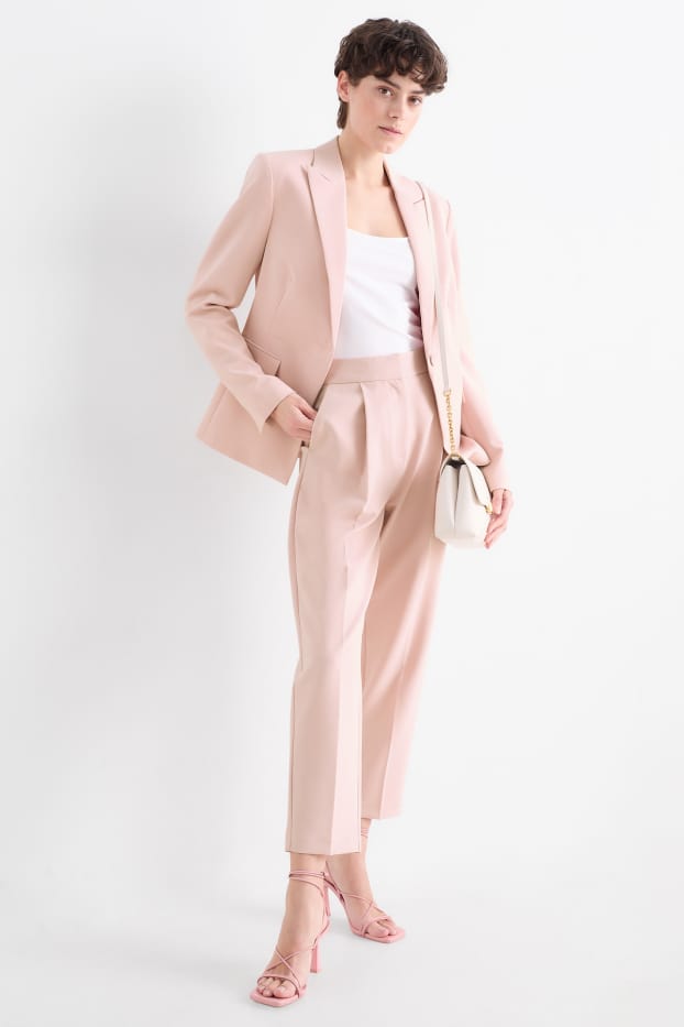 Femmes - Pantalon de bureau - high waist - cigarette fit - rose