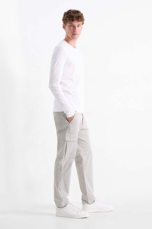 Uomo - Pantaloni cargo - grigio chiaro