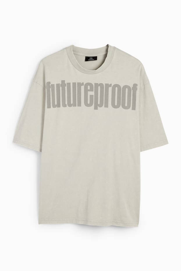 Herren - T-Shirt - Oversized - grau