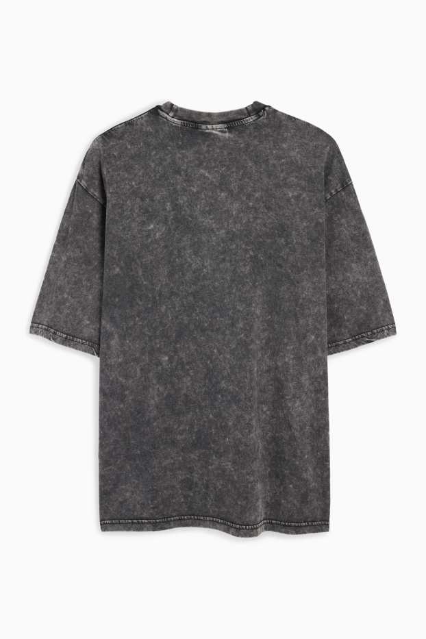 Men - T-shirt - oversized - dark gray