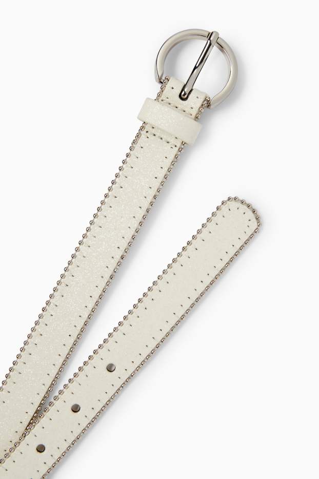 Enfants filles - Ceinture - matière synthétique - blanc crème