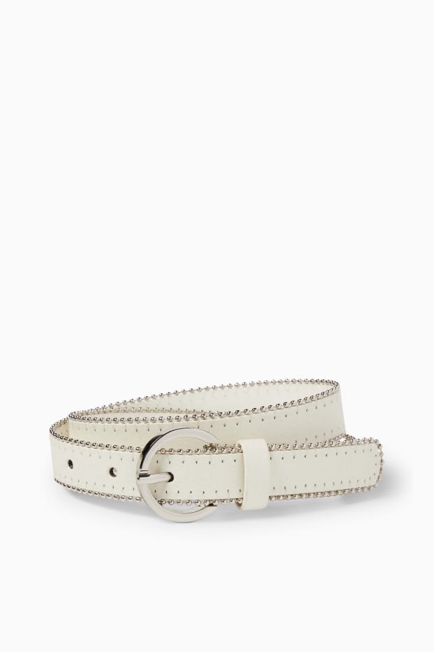 Enfants filles - Ceinture - matière synthétique - blanc crème