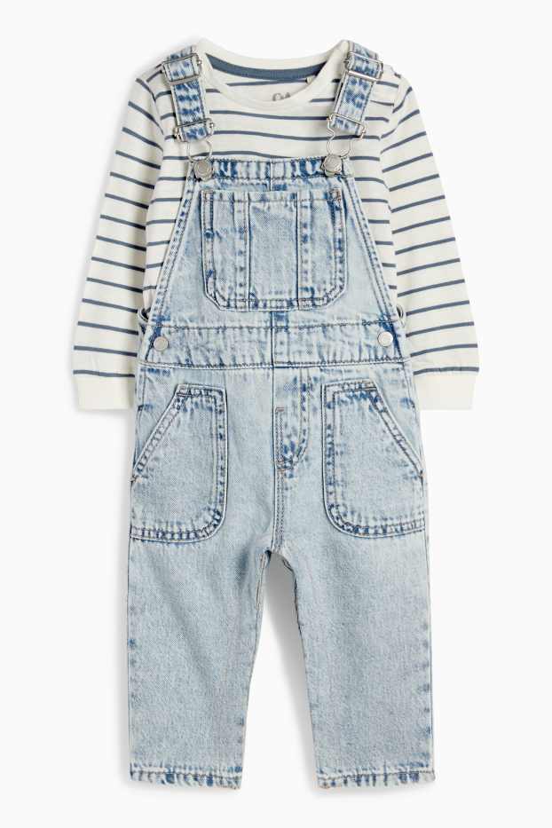 Neonati  - Completo per neonati - 2 pezzi - jeans blu