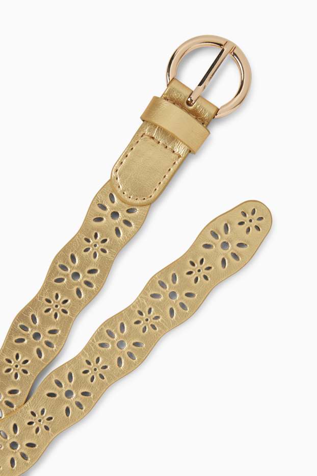 Nena - Cinturó - pell sintètica - lluent - daurat