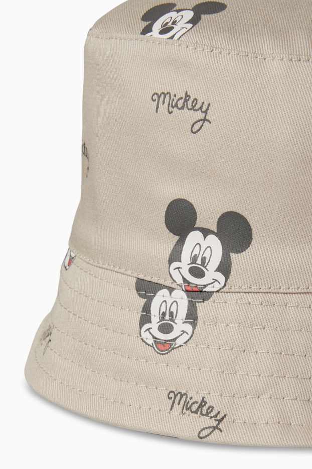 Baby: jongens - Mickey Mouse - babyhoedje - taupe