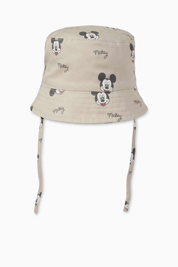 Baby: jongens - Mickey Mouse - babyhoedje - taupe