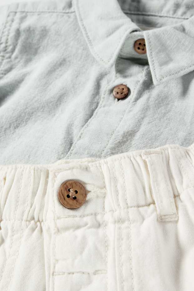 Bebeluși - băieți - Compleu bebeluși - 2 piese - verde mentă