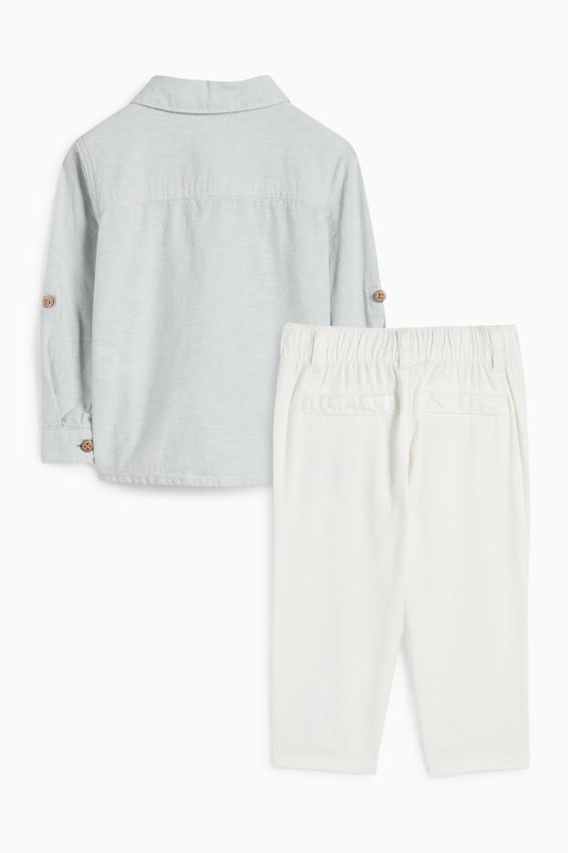 Bebeluși - băieți - Compleu bebeluși - 2 piese - verde mentă