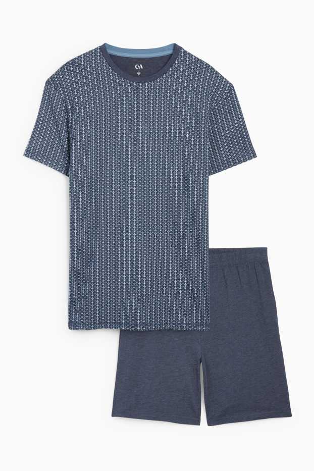 Herren - Shorty-Pyjama - dunkelblau