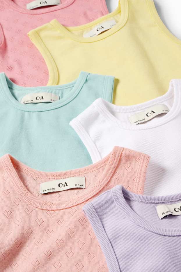 Kinder Mädchen - Multipack 6er - Singlet - rosa