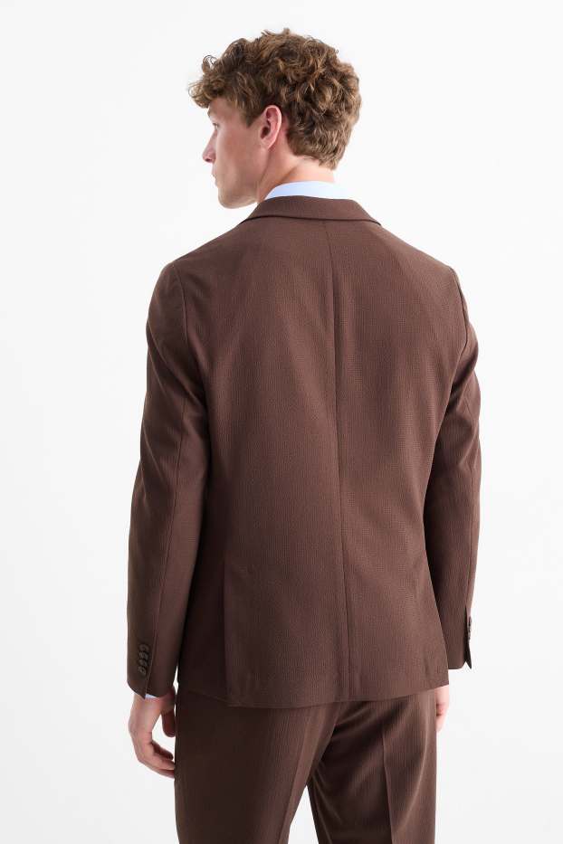 Uomo - Giacca coordinabile - slim fit - marrone scuro