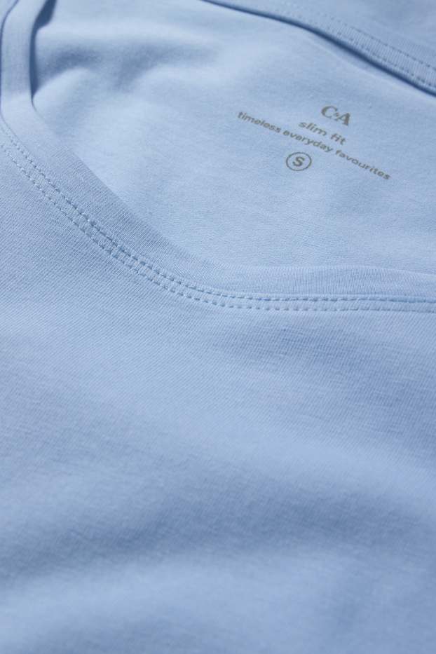 Dámské - Tričko - slim fit - modrá