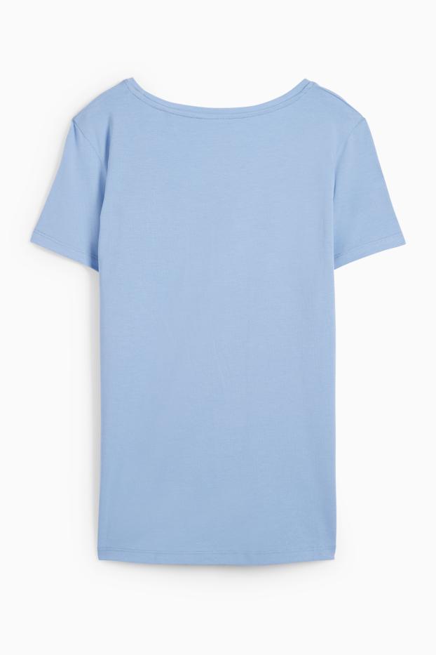Dámské - Tričko - slim fit - modrá