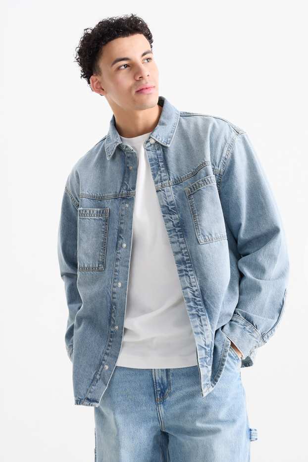 Herren - Jeanshemd - Relaxed Fit - Kent - helljeansblau