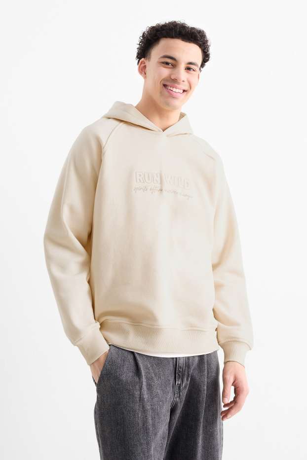 Hommes - Sweat à capuche - beige clair