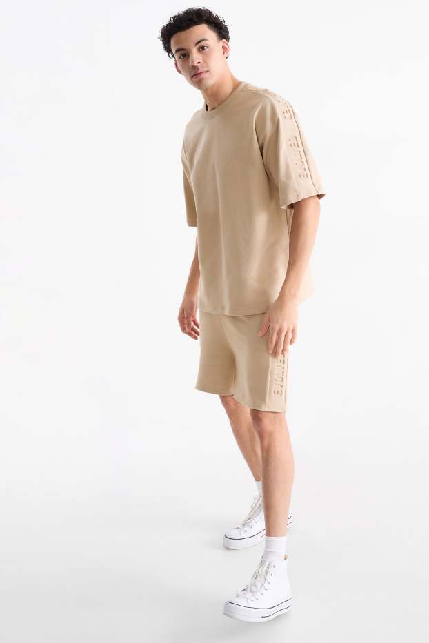 Home - Pantalons curts de xandall - beix