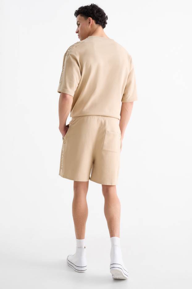 Home - Pantalons curts de xandall - beix