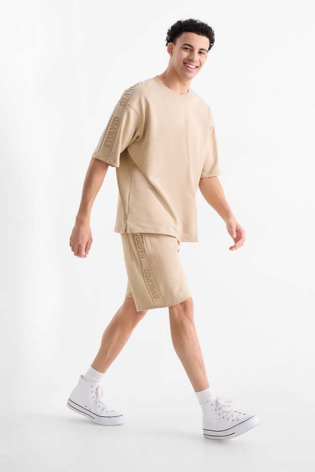 Home - Pantalons curts de xandall - beix