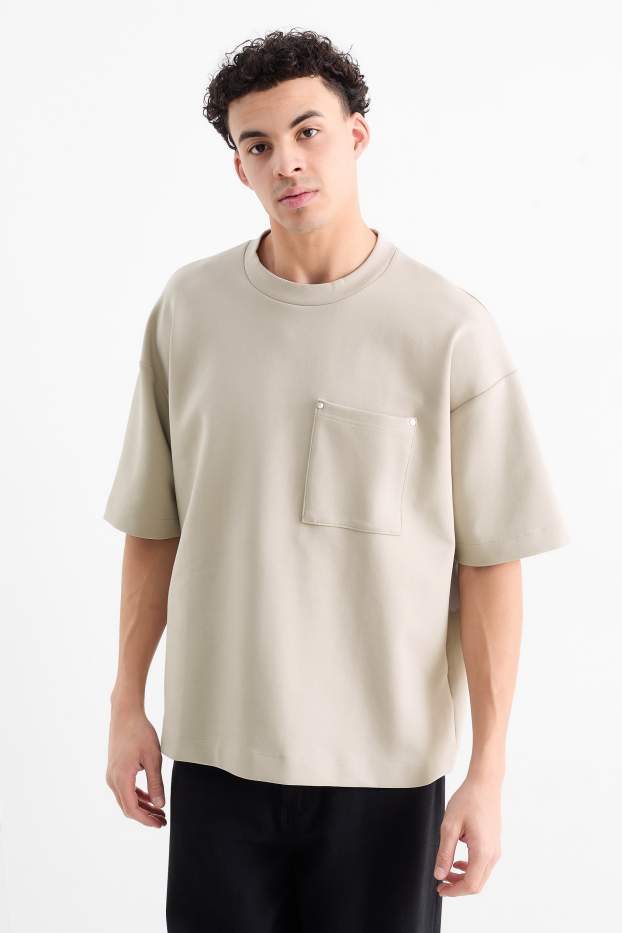 Hommes - T-shirt - oversize - gris