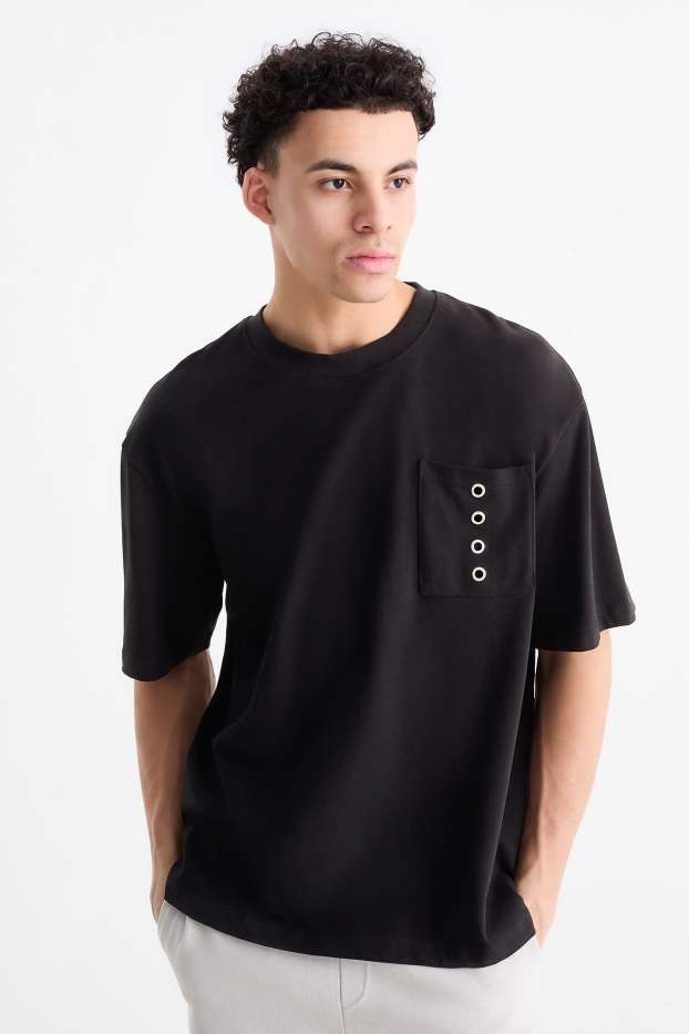 Herren - T-Shirt - Oversized - schwarz