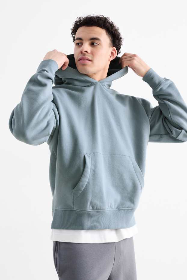 Herren - Oversized-Hoodie - hellblau