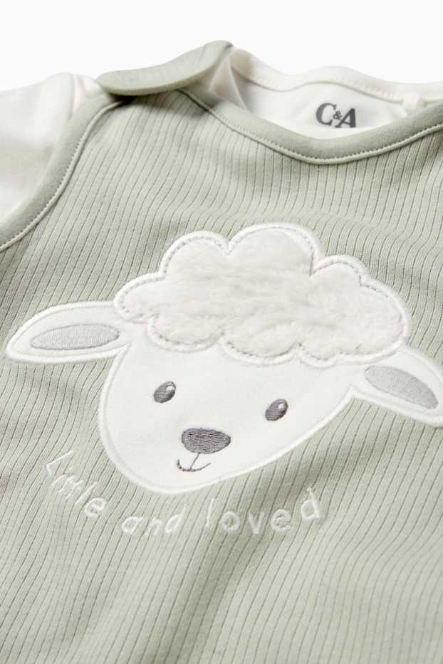 Bebés niños - Oveja - conjunto de pelele - 2 prendas - verde menta