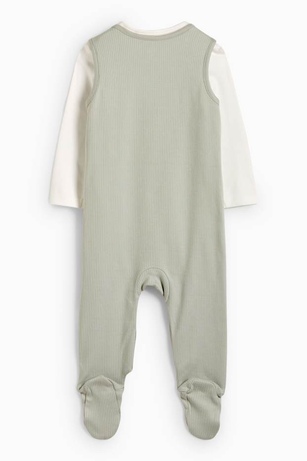 Bebés niños - Oveja - conjunto de pelele - 2 prendas - verde menta