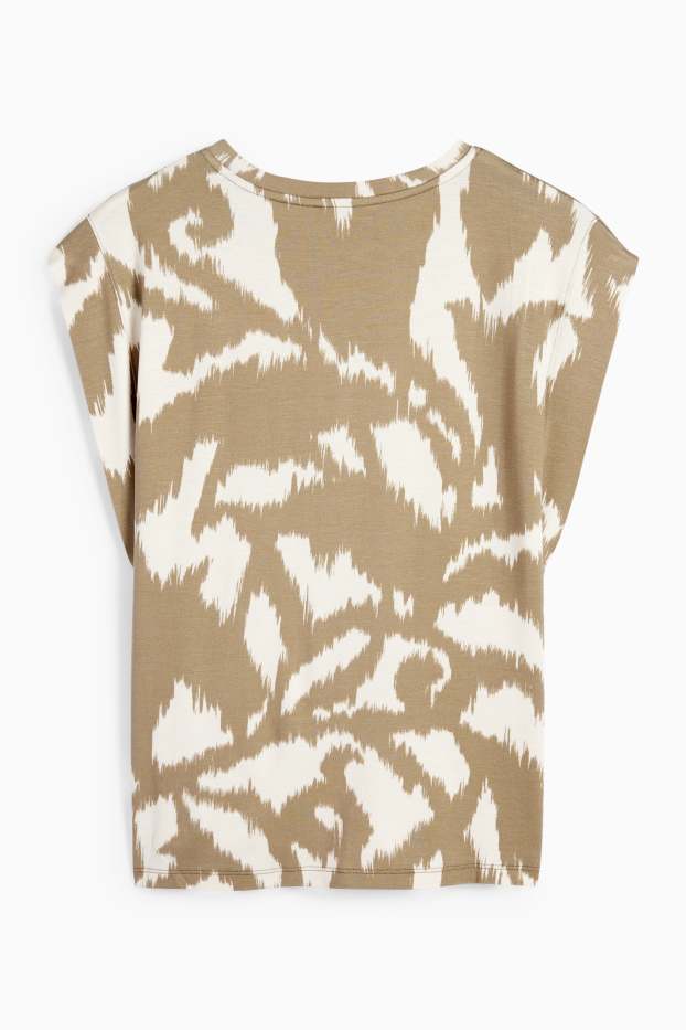 Femmes - T-shirt - à motif - vert