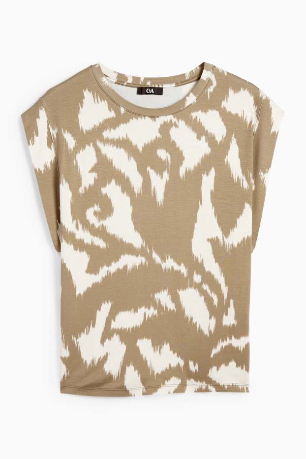 Femmes - T-shirt - à motif - vert