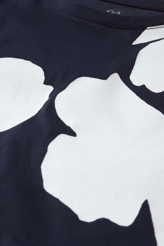 Mujer - Camiseta - azul oscuro / blanco roto