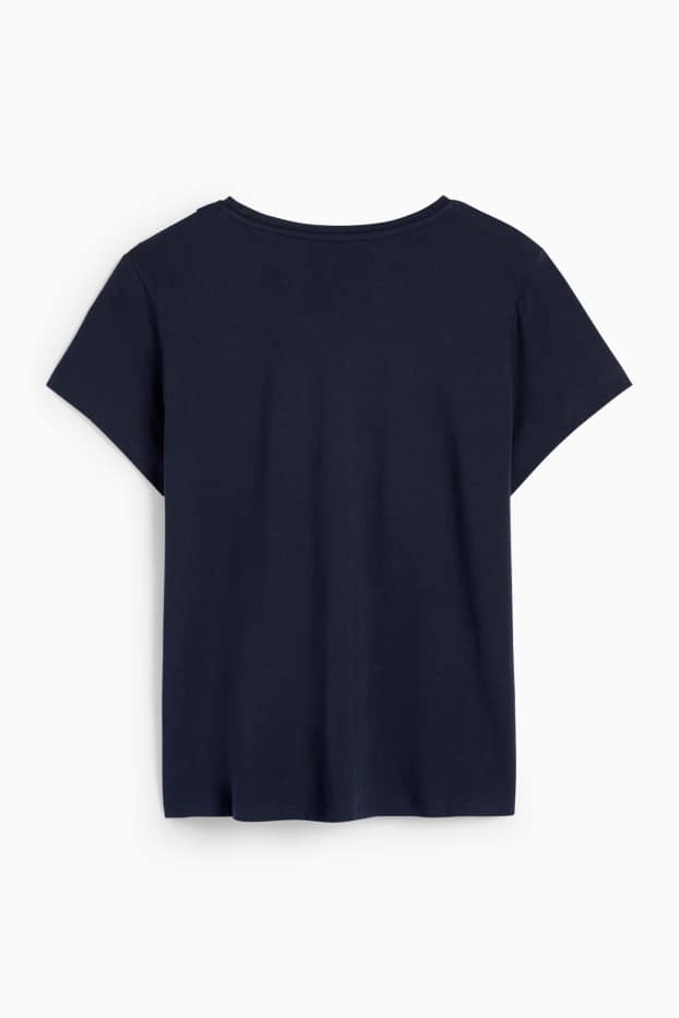Mujer - Camiseta - azul oscuro / blanco roto