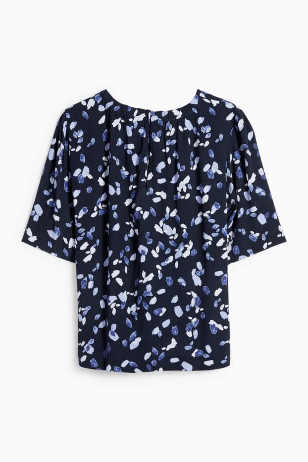 Dames - Blouse - met patroon - donkerblauw