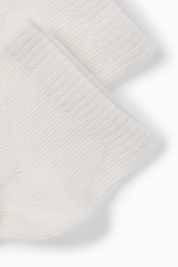 Unisex - Multipack of 7 - baby trainer socks - white